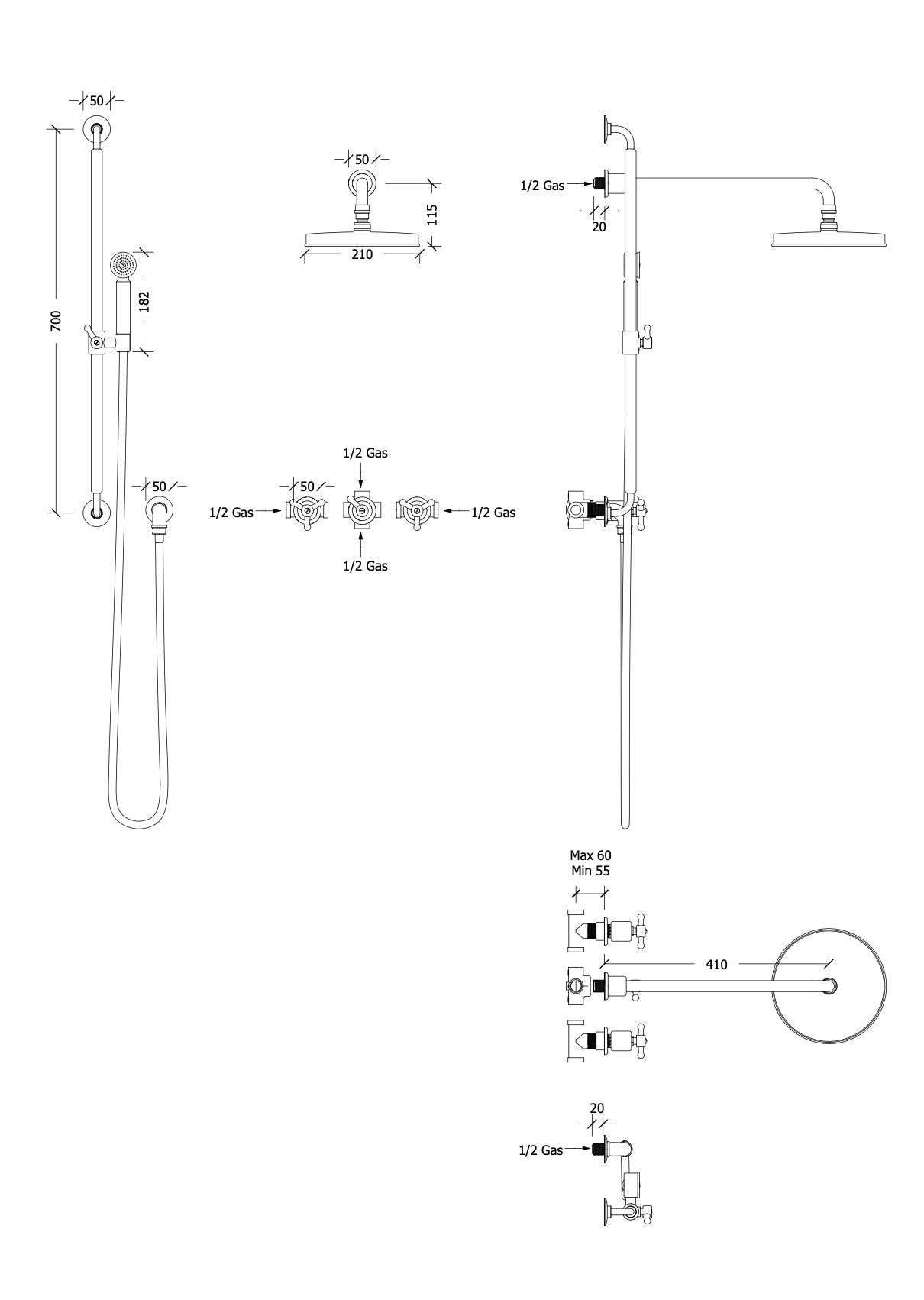 Kappa Built-in Shower Set