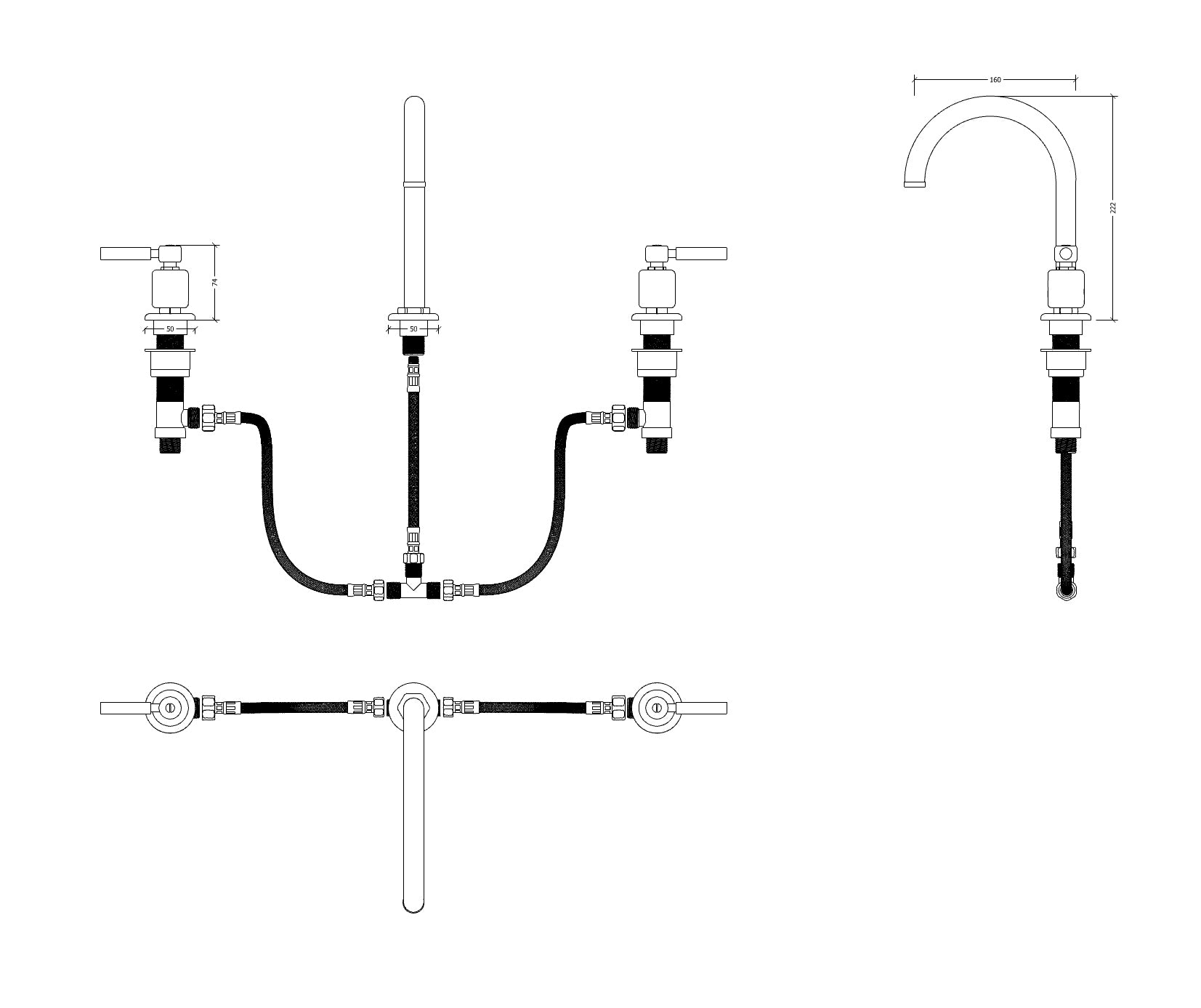 Kappa Three Hole Lavatory