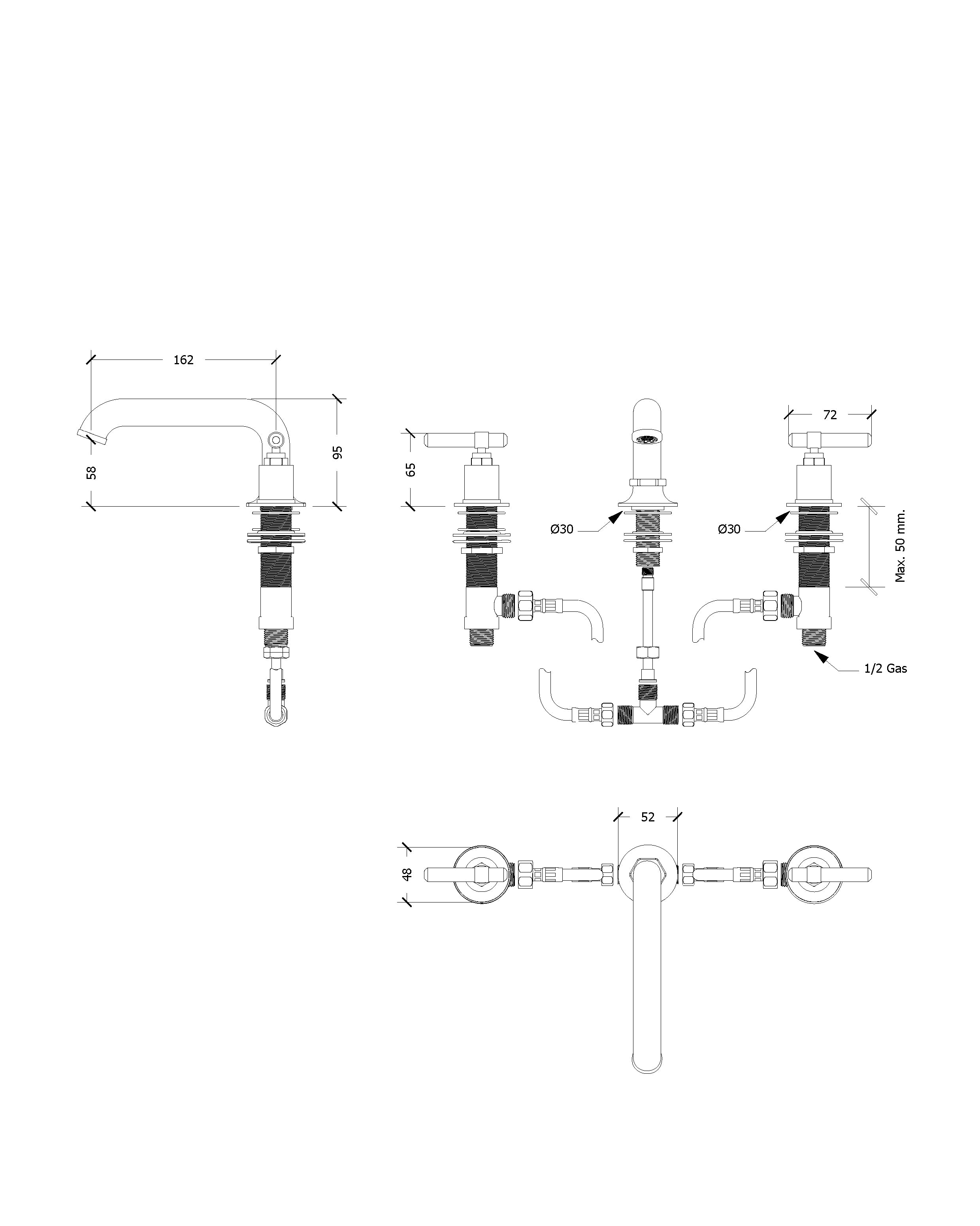 Cielo Sans Three Hole Low Profile