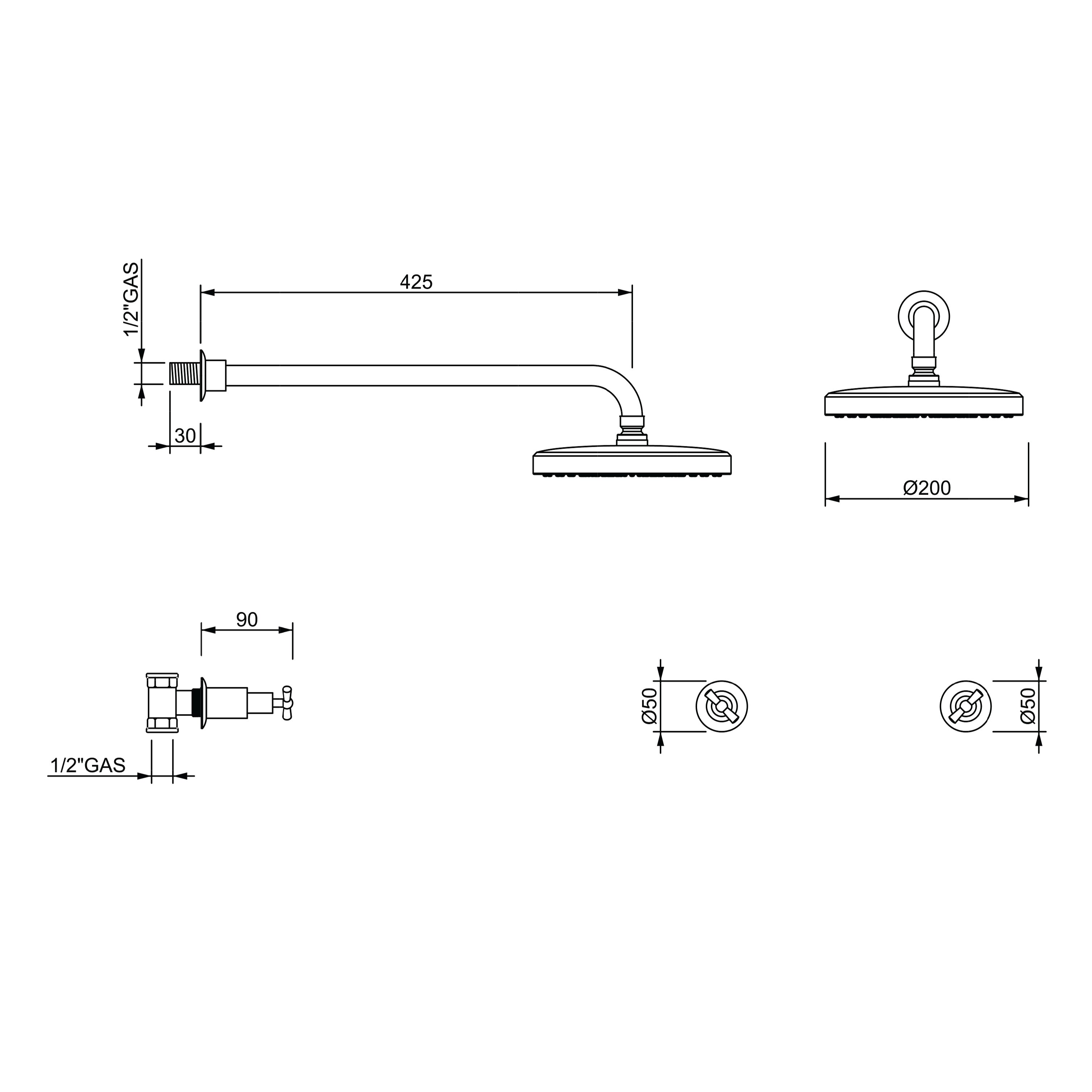 Farfalla Built-in Shower Set