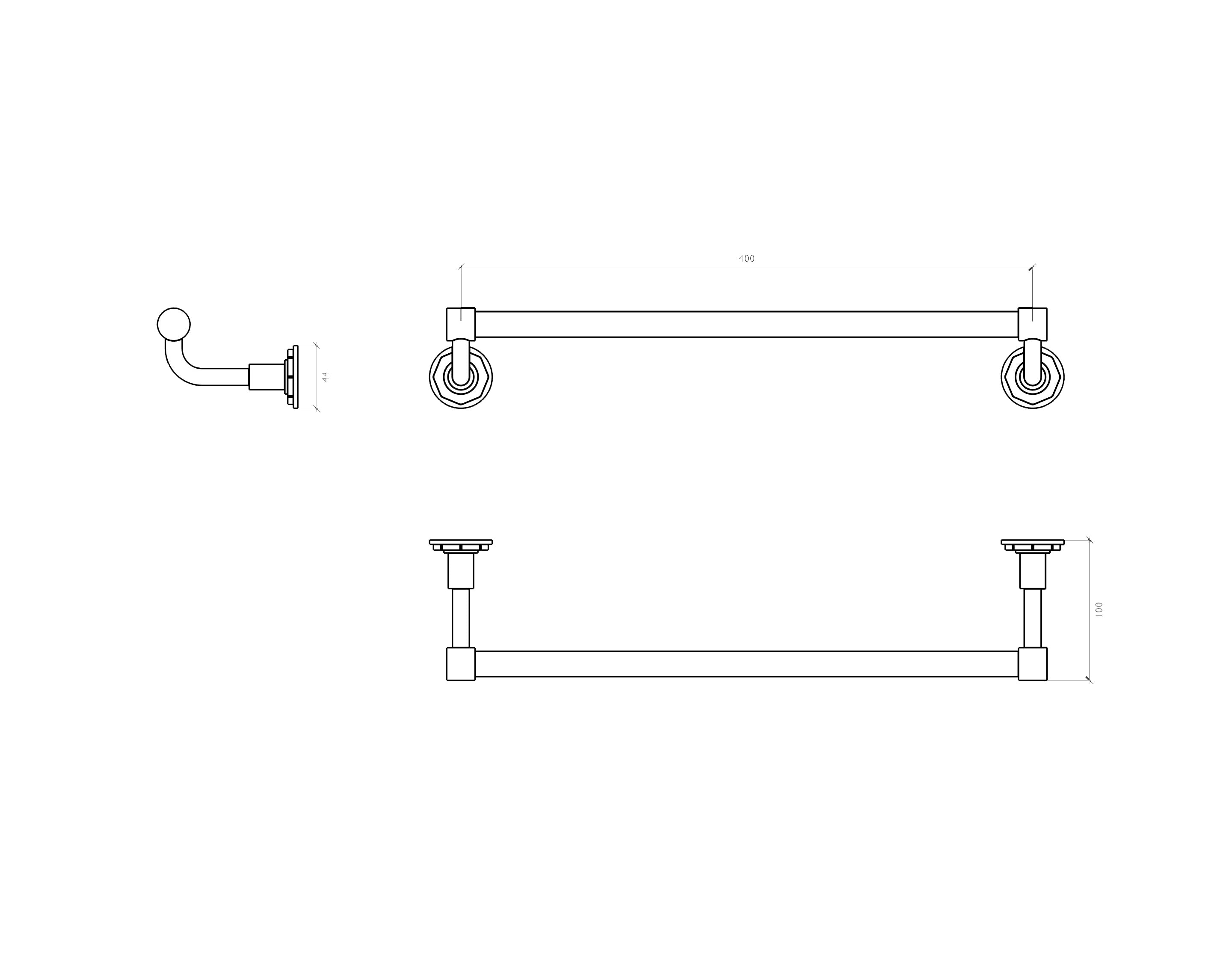 Cielo Towel Bar 400
