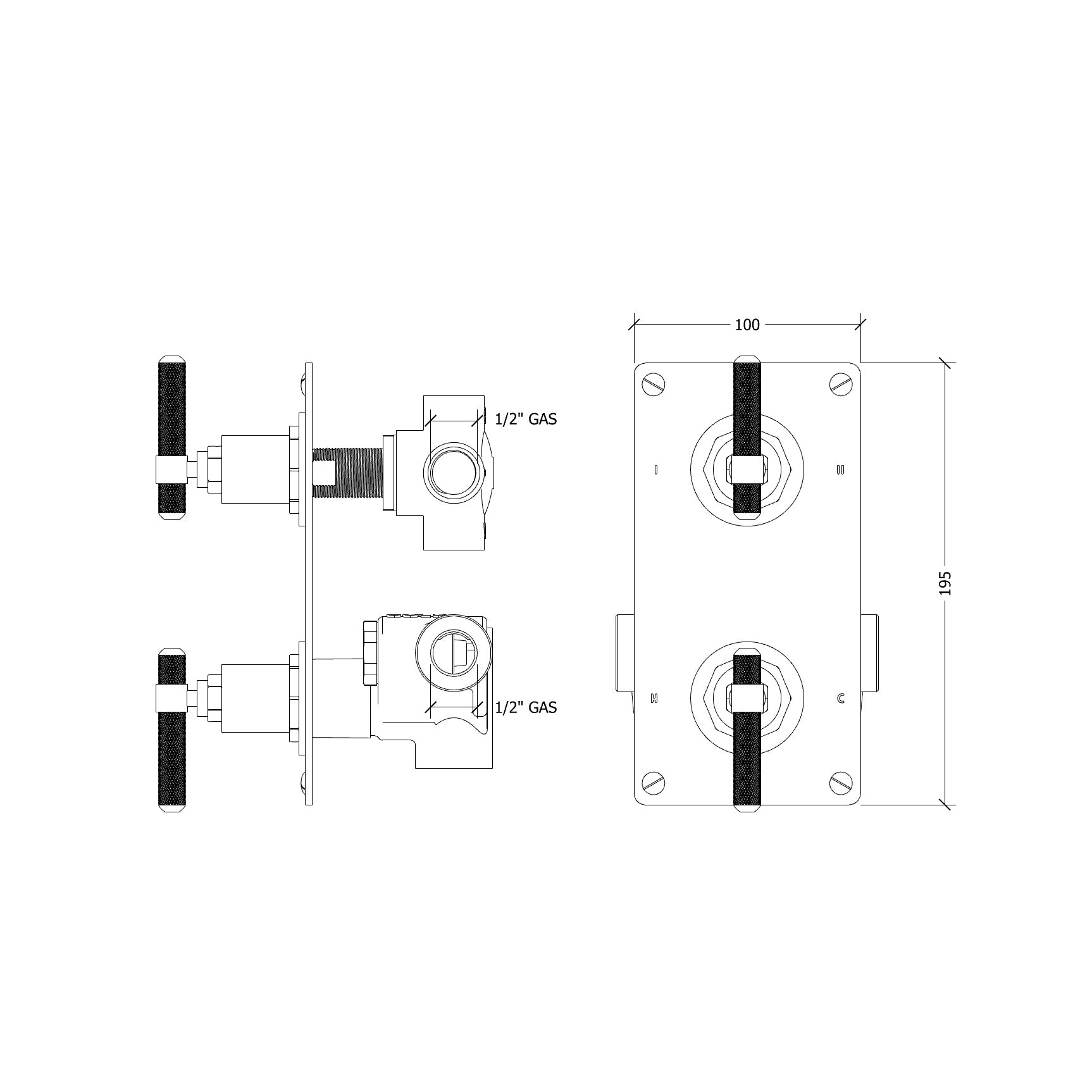 Cielo Thermostatic Shower Plate