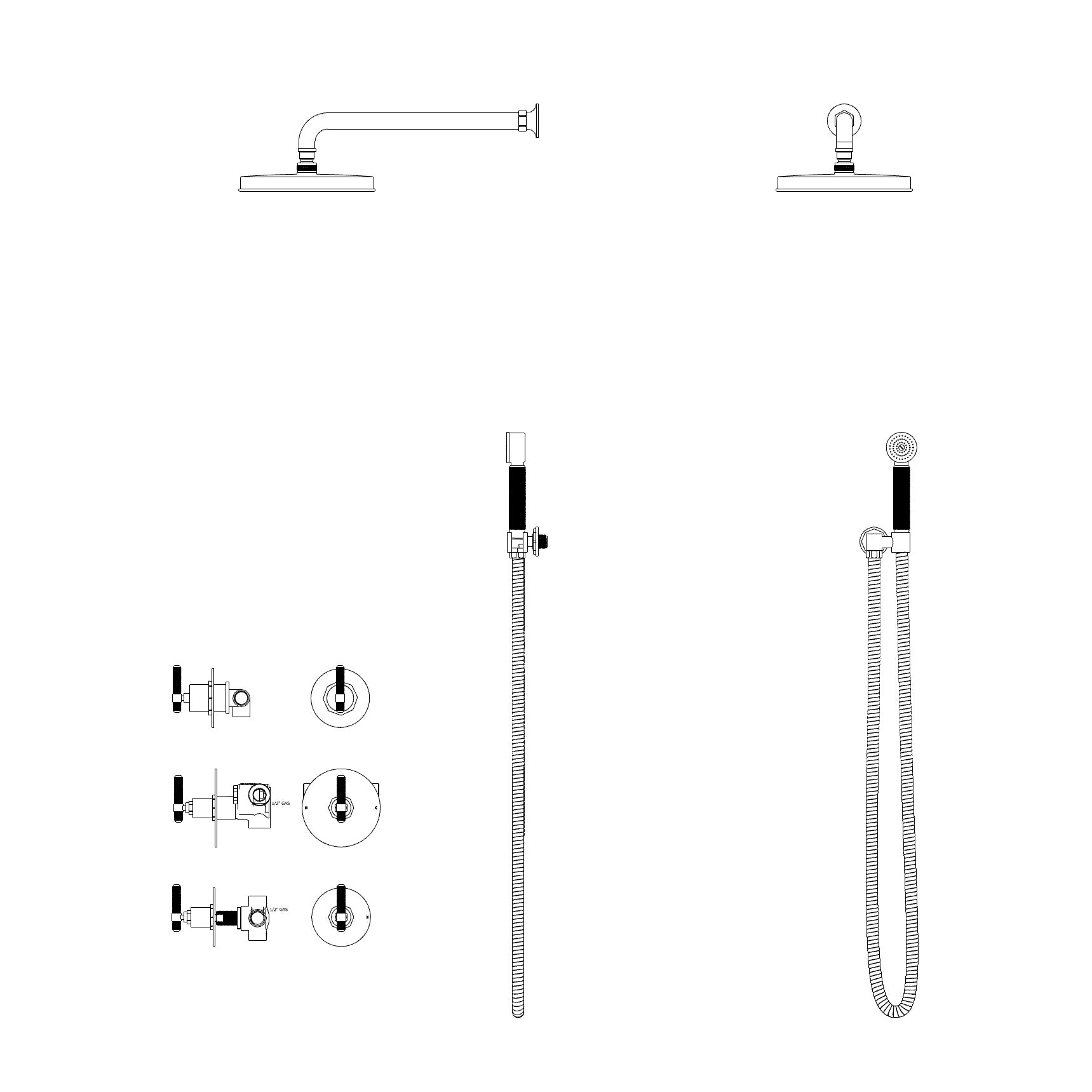 Cielo Thermostatic Shower Set